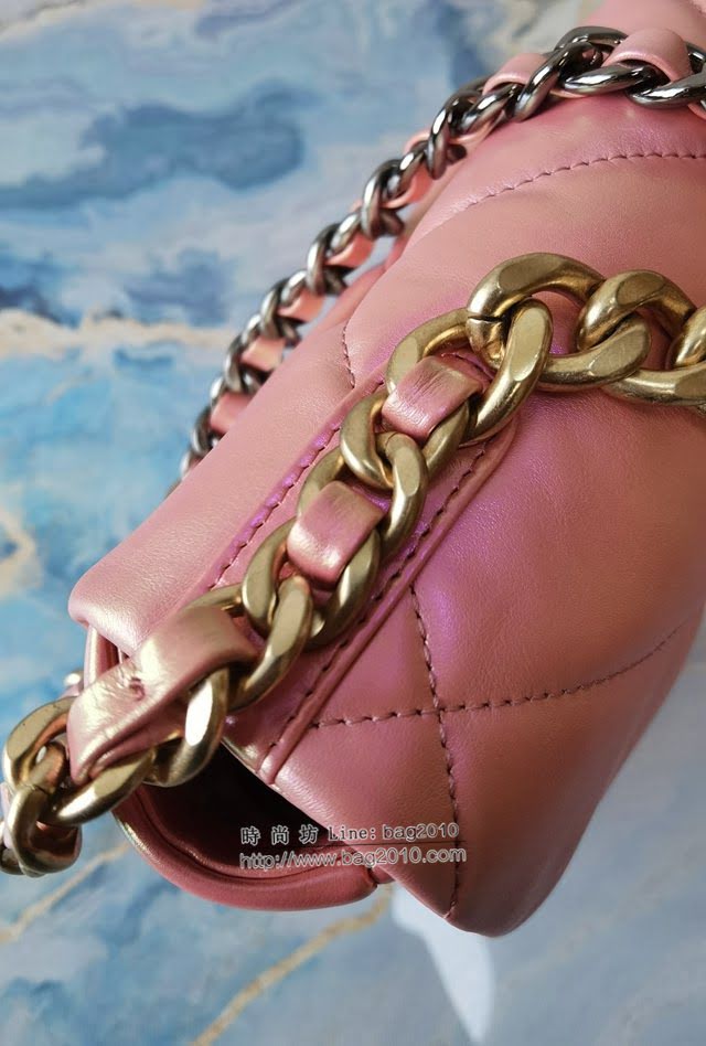 Chanel女包 香奈兒專櫃最新款19Bag口蓋包 Chanel大菱格鏈條羊皮肩背女包 1161  djc4080